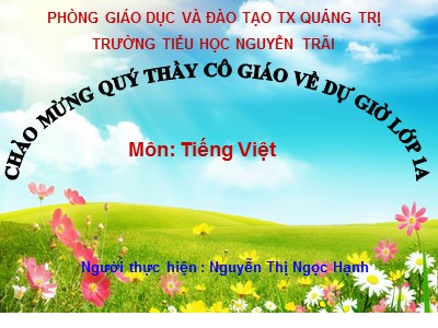 Bài giảng Học vần Lớp 1 - Bài 28: Y - y - Nguyễn Thị Ngọc Hạnh