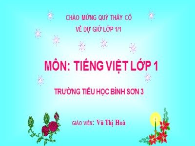 Bài giảng Tiếng Việt Lớp 1 - Bài 16: M - m - N - n - Năm học 2020-2021 - Vũ Thị Hòa