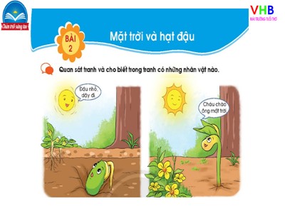 Bài giảng Tiếng Việt Lớp 1 - Bài 2: Mặt trời và hạt đậu
