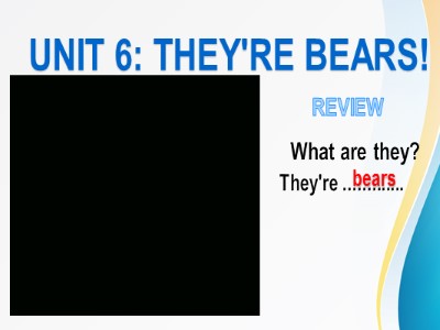 Bài giảng Tiếng Anh Lớp 1 - Unit 6: Theyre bears!