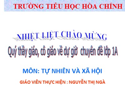Bài giảng Tự nhiên và xã hội Lớp 1 - Bài 10: Cây xanh quanh em (Tiết 2) - Nguyễn Thị Ngà