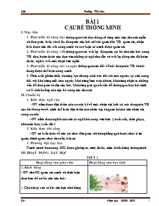 Bài giảng Tiếng Việt Lớp 1, Tuần 33 - Năm học 2020-2021 - Nguyễn Thị Thảo - Trường Tiểu học Duy Tân