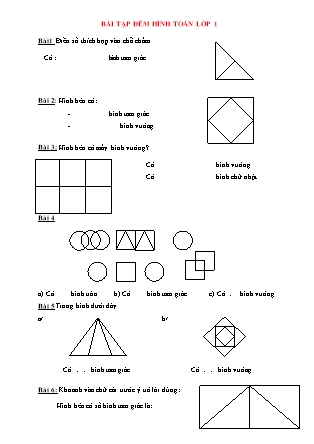 40 Bài toán đếm hình Lớp 1