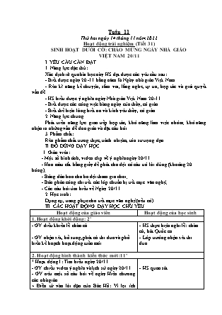 Kế hoạch bài dạy Lớp 1 - Tuần 11 (Thứ 2+3+4) - Năm học 2022-2023 - Hoàng Thị Hồ Lam