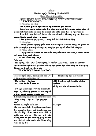 Kế hoạch bài dạy Lớp 1 - Tuần 17 (Thứ 2+3+4) - Năm học 2022-2023 - Nguyễn Thị Hải Trường