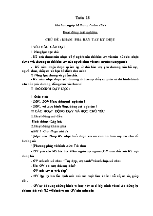 Kế hoạch bài dạy Lớp 1 - Tuần 18 - Năm học 2021-2022 - Nguyễn Thị Hải Trường