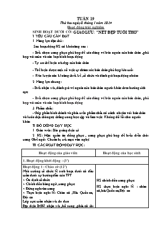 Kế hoạch bài dạy Lớp 1 - Tuần 19 (Thứ 2+3+4) - Năm học 2023-2024 - Trần Thị Hảo