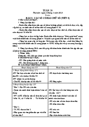 Kế hoạch bài dạy Lớp 1 - Tuần 20 (Thứ 5+6) - Năm học 2022-2023 - Nguyễn Thị Hải Trường