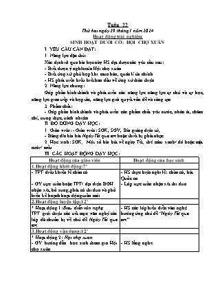 Kế hoạch bài dạy Lớp 1 - Tuần 22 (Thứ 2+3+4) - Năm học 2023-2024 - Hoàng Thị Hồ Lam