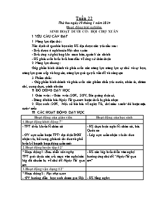 Kế hoạch bài dạy Lớp 1 - Tuần 22 (Thứ 2+3+4) - Năm học 2023-2024 - Trần Thị Hảo