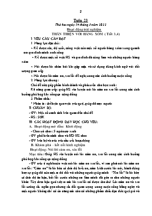Kế hoạch bài dạy Lớp 1 - Tuần 23 - Năm học 2021-2022 - Nguyễn Thị Hải Trường