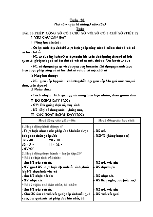 Kế hoạch bài dạy Lớp 1 - Tuần 26 (Thứ 5+6) - Năm học 2023-2024 - Hoàng Thị Hồ Lam