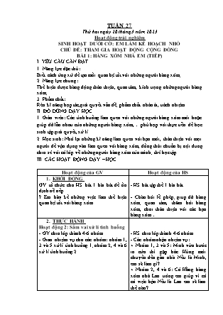 Kế hoạch bài dạy Lớp 1 - Tuần 27 (Thứ 2+3+4) - Năm học 2022-2023 - Nguyễn Thị Hải Trường