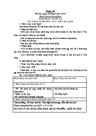 Kế hoạch bài dạy Lớp 1 - Tuần 30 (Thứ 2+3+4) - Năm học 2023-2024 - Trần Thị Hảo