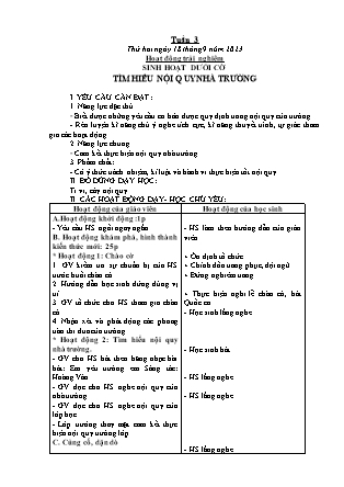 Kế hoạch bài dạy Tiếng Việt, Toán Lớp 1 - Tuần 3 (Thứ 2+3+4) - Năm học 2023-2024 - Nguyễn Thị Lê