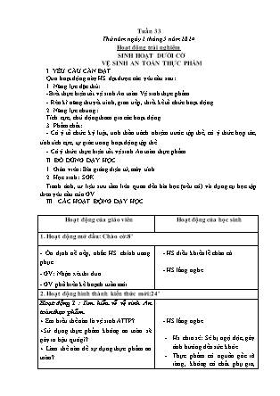 Kế hoạch bài dạy Tiếng Việt, Toán Lớp 1 - Tuần 33 (Thứ 5+6) - Năm học 2023-2024 - Nguyễn Thị Lê