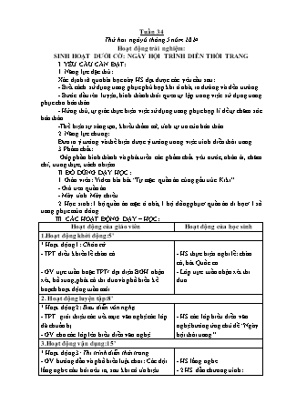 Kế hoạch bài dạy Tiếng Việt, Toán Lớp 1 - Tuần 34 (Thứ 2+3+4) - Năm học 2023-2024 - Nguyễn Thị Lê