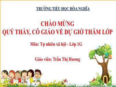 Bài giảng TNXH 1 - Bài 23: Vận động và nghỉ ngơi (Tiết 1)(Trần Thị Hương)