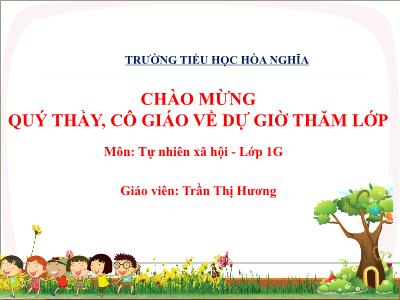 Bài giảng TNXH 1 - Bài 25: Ôn tập chủ đề con người và sức khỏe (Tiết 2)(Trần Thị Hương)