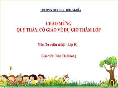 Bài giảng TNXH 1 - Bài 28: Ôn tập Chủ đề Trái Đất và Bầu trời (Tiết 1)(Trần Thị Hương)