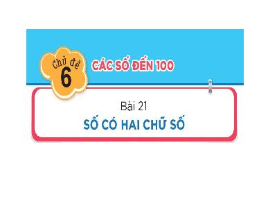 Bài giảng Toán 1 - Chủ đề 6, Bài 21: Số có hai chữ số (Tiết 1)