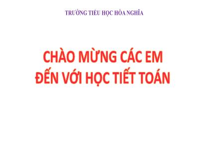 Bài giảng Toán 1 - Chủ đề 6, Bài 22: So sánh số có hai chữ số (Tiết 3)