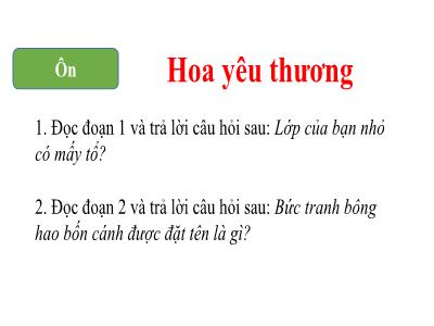 Bài giảng Tiếng Việt 1 (Kết nối tri thức) - Bài 4: Cây bàng và lớp học