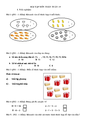 Bài tập ôn tập Toán học 1 - Tuần 19