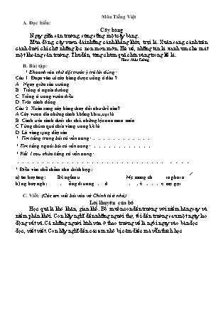 Bài tập ôn tập Toán học Lớp 1 - Tuần 34