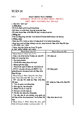 Giáo án Hoạt động trải nghiệm 1 (Kết nối tri thức) - Tuần 10