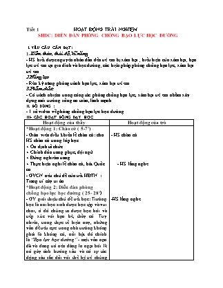 Giáo án Hoạt động trải nghiệm 1 (Kết nối tri thức) - Tuần 15