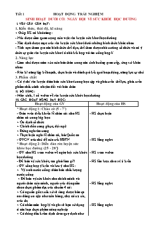 Giáo án Hoạt động trải nghiệm 1 (Kết nối tri thức) - Tuần 18