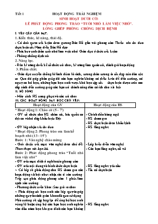 Giáo án Hoạt động trải nghiệm 1 (Kết nối tri thức) - Tuần 28