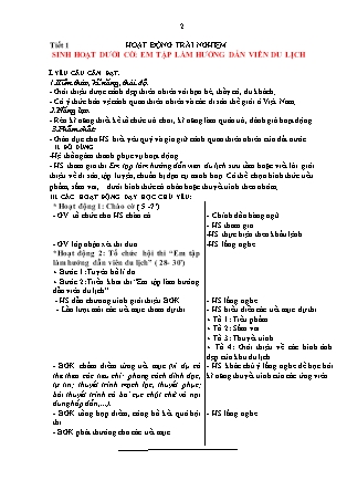 Giáo án Hoạt động trải nghiệm 1 (Kết nối tri thức) - Tuần 30