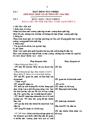 Giáo án Hoạt động trải nghiệm 1 (Kết nối tri thức) - Tuần 35