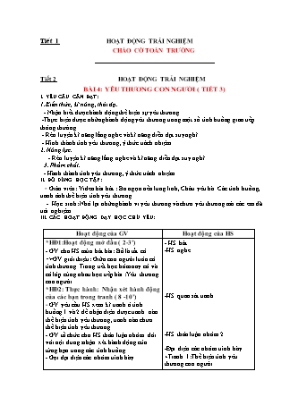 Giáo án Hoạt động trải nghiệm 1 (Kết nối tri thức) - Tuần 7