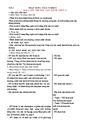 Giáo án Hoạt động trải nghiệm Lớp 1 (Kết nối tri thức) - Tuần 8