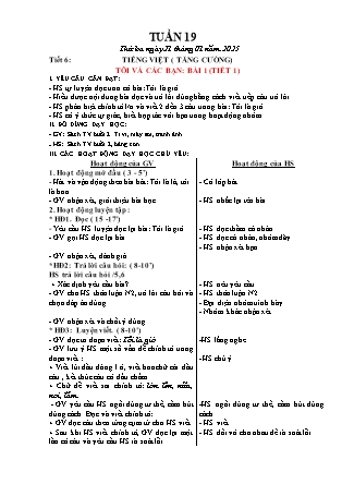Giáo án Tăng cường Tiếng Việt 1 (Kết nối tri thức) - Tuần 19 - Năm học 2024-2025