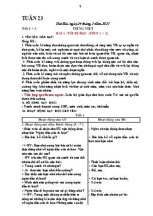 Giáo án Tiếng Việt 1 (Kết nối tri thức) - Tuần 23 - Năm học 2024-2025