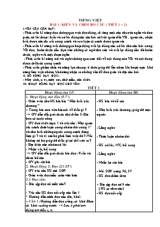 Giáo án Tiếng Việt 1 (Kết nối tri thức) - Tuần 27