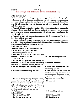 Giáo án Tiếng Việt 1 (Kết nối tri thức) - Tuần 30