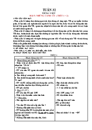 Giáo án Tiếng Việt 1 - Tuần 32