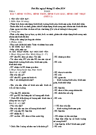 Giáo án Toán 1 (Kết nối tri thức) - Tuần 8 - Năm học 2024-2025