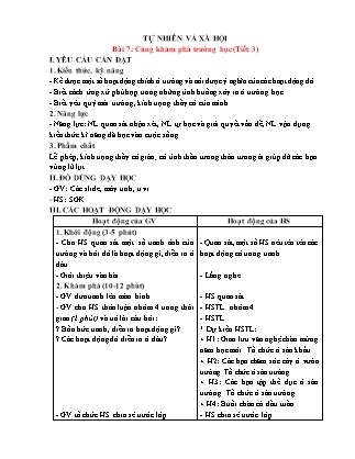 Giáo án Tự nhiên xã hội 1 (Kết nối tri thức) - Tuần 9
