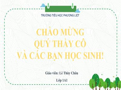 Bài giảng môn HĐTN Lớp 1 - Chủ đề 4, Bài 8: An toàn khi vui chơi (GV: Lê Thùy Châu - Trường TH Phương Liệt)
