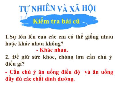 Bài giảng môn TNXH Lớp 1 - Bài 3: Nhận biết các vật xung quanh (GV: Nguyễn Thúy Hà)