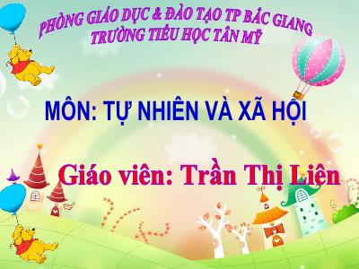 Bài giảng môn TNXH Lớp 1 - Chủ đề 3, Bài 13: An toàn trên đường (Tiết 1)(GV: Trần Thị Liên - Trường TH Tân Mỹ, Bắc Giang - Năm học 2022-2023)