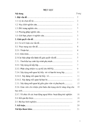 SKKN Một số biện pháp làm tốt công tác chủ nhiệm lớp (GV: Giáp Thị Kim Nhung - Trường TH Lê Lợi - Năm học 2017-2018)