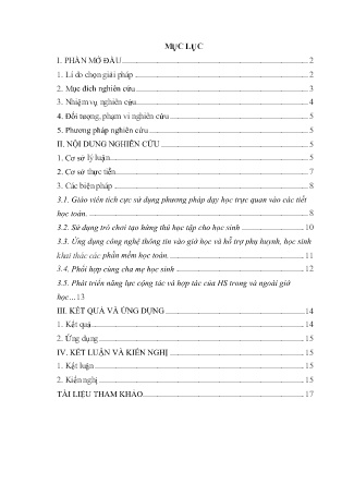 SKKN Phát triển năng lực đặc thù toán học cho học sinh lớp 1 (GV: Bùi Thị Thanh)