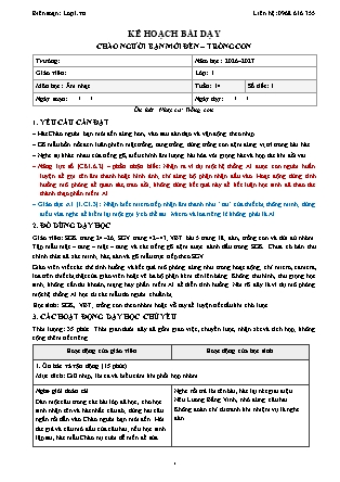 Kế hoạch bài dạy Âm nhạc 1 - Tuần 14 - Chào người bạn mới đến. Trống con - Năm học 2026-2027 (Tích hợp Năng lực số và AI)